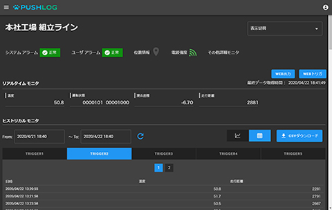 リアルタイムモニタイメージ画像